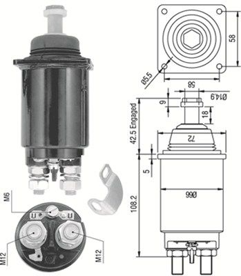 MAGNETI MARELLI solenoidinis jungiklis, starteris 940113050312